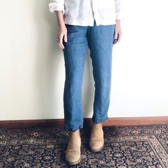 Athens drawstring linen pants - Picture 1 of 14